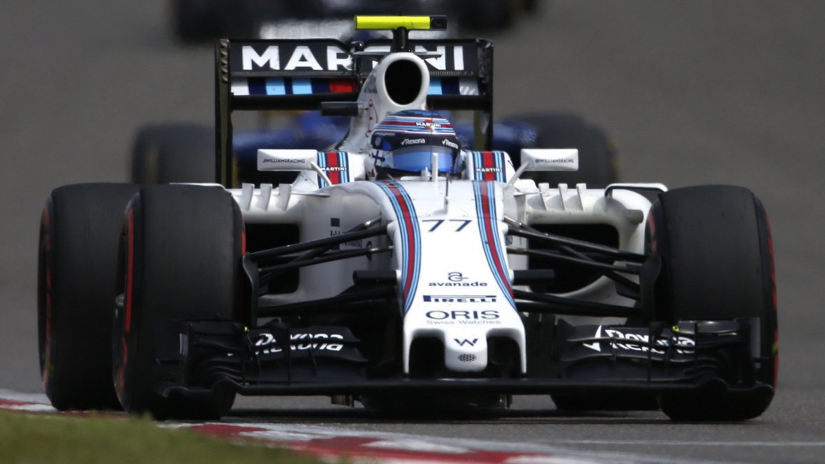 Valtteri Bottas v závodě v Číně