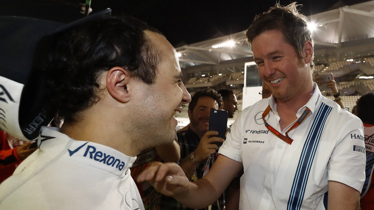Felipe Massa a Rob Smedley v Abú Zabí