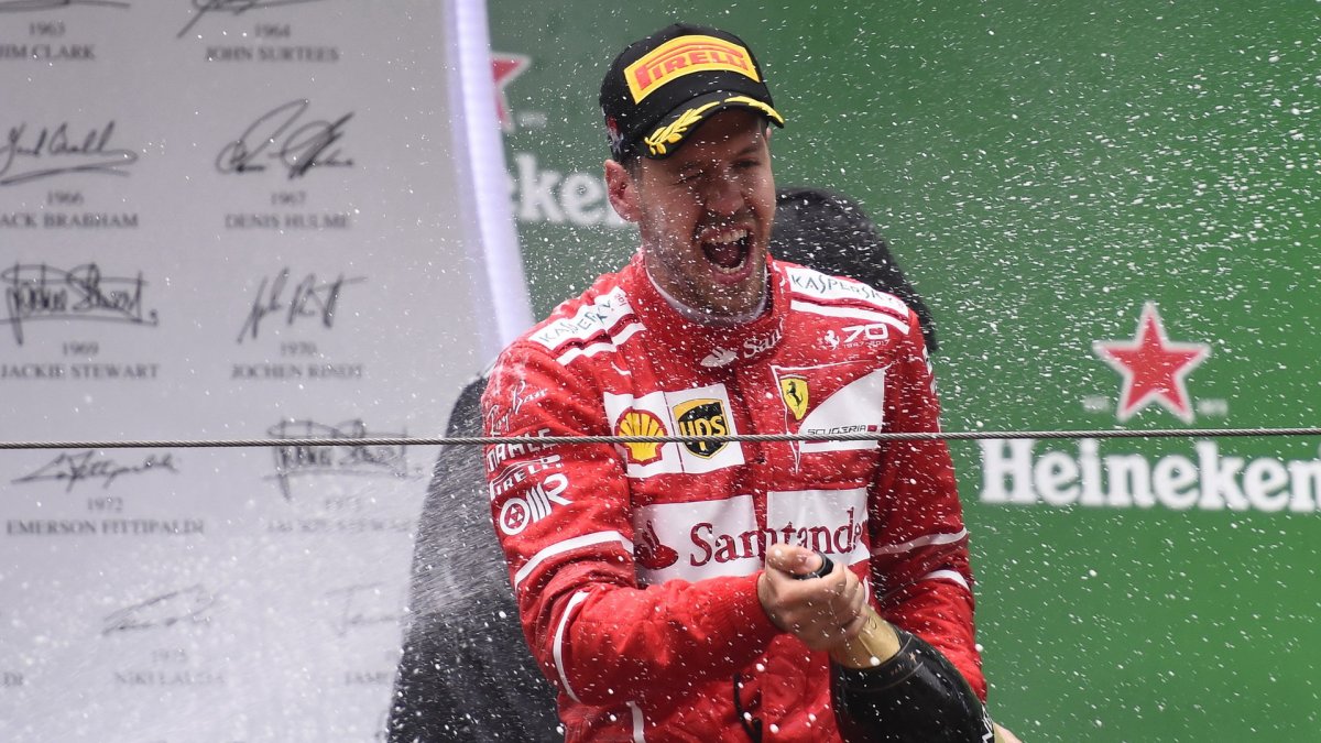Sebastian Vettel po závodě v Číně