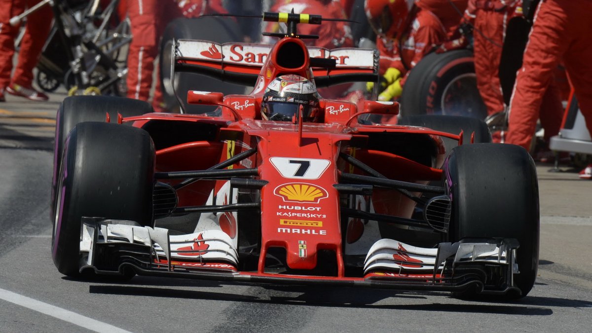 Kimi Räikkönen v závodě v Kanadě
