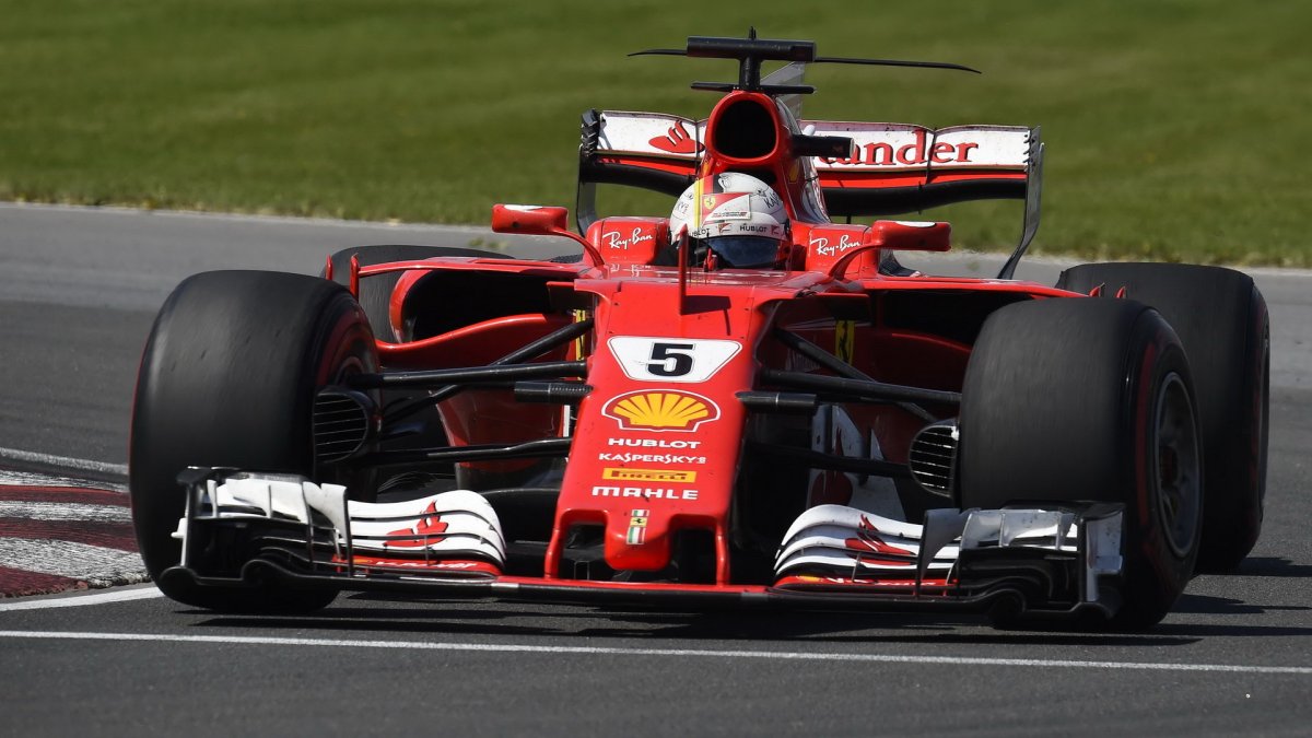 Sebastian Vettel v závodě v Kanadě