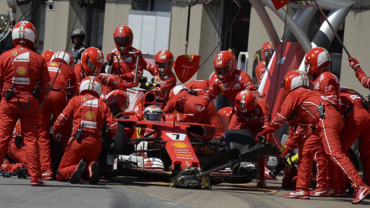 Sebastian Vettel v závodě v Kanadě