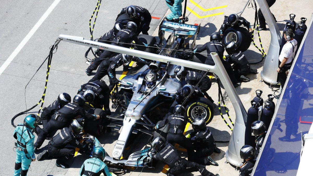 Valtteri Bottas v závodě v Kanadě