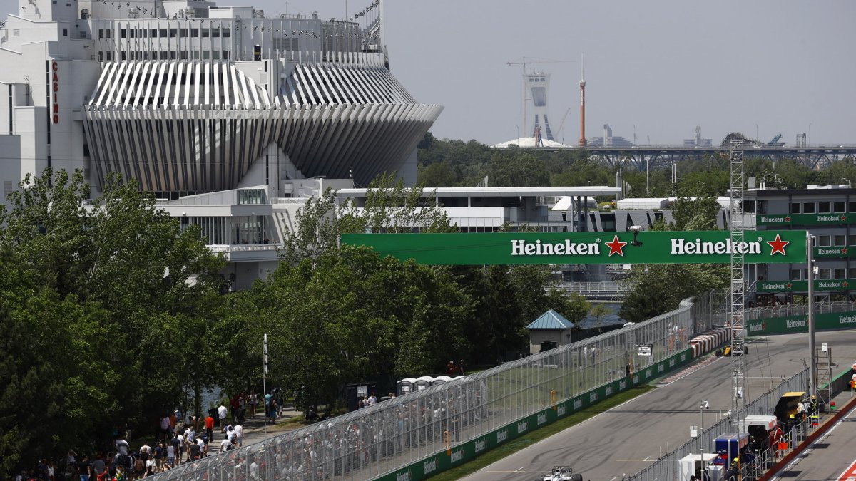 Lance Stroll v závodě v Kanadě