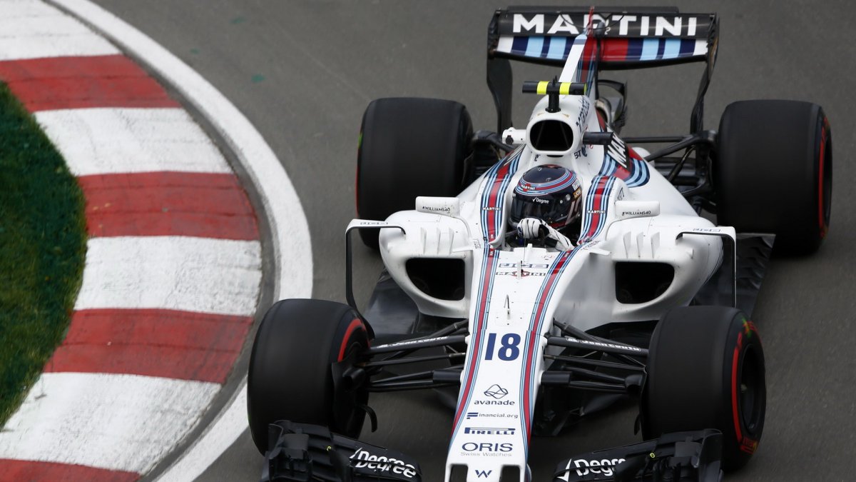 Lance Stroll při tréninku v Kanadě