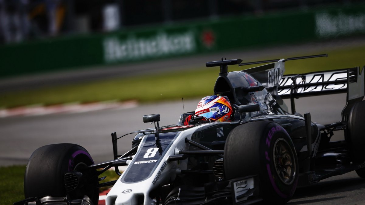 Romain Grosjean při tréninku v Kanadě