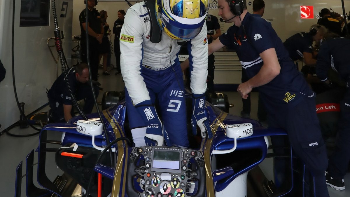 Marcus Ericsson při tréninku v Kanadě