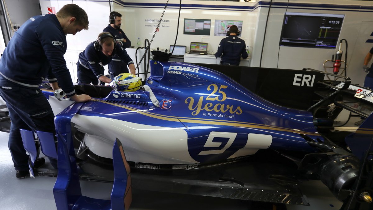 Marcus Ericsson při tréninku v Kanadě