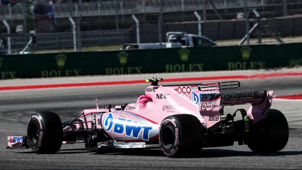 Esteban Ocon v závodě v Austinu