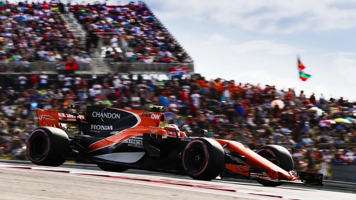 Stoffel Vandoorne s McLarenem v Austinu