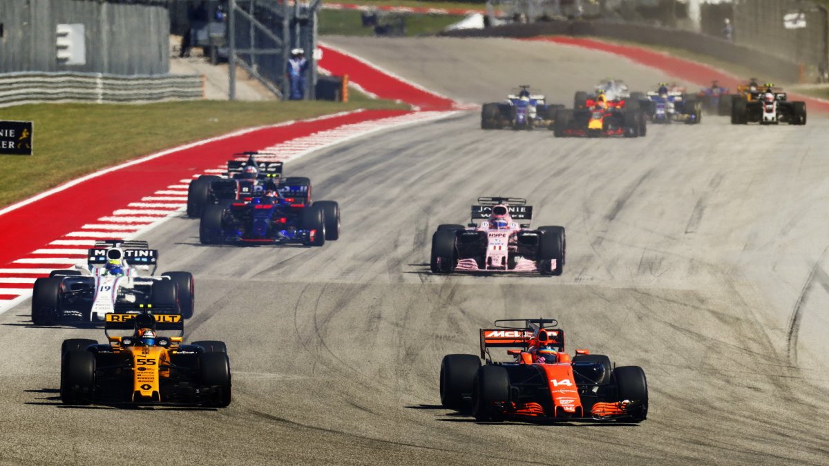 Fernando Alonso s McLarenem ve Velké ceně Spojených států