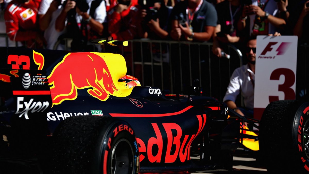 Max Verstappen po dojezdu závodu v Austinu