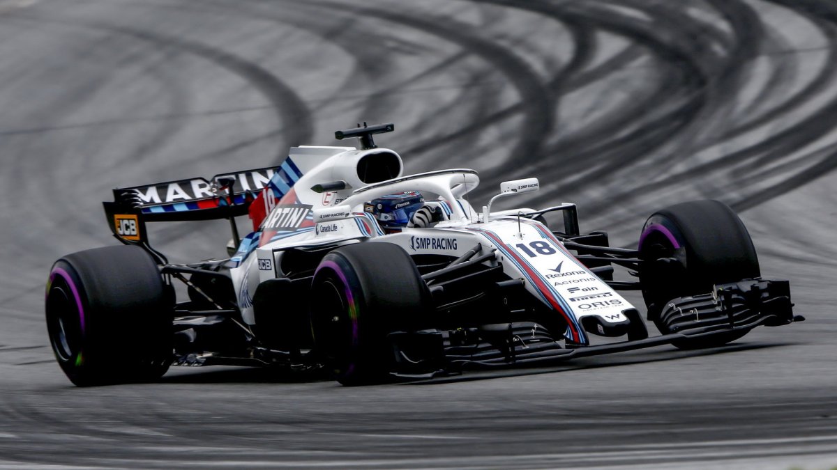 Lance Stroll v kvalifikaci v Rakousku