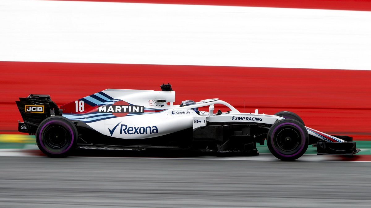 Lance Stroll v kvalifikaci v Rakousku