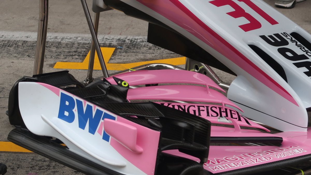 Detail předního křídla vozu Force India v Rakousku