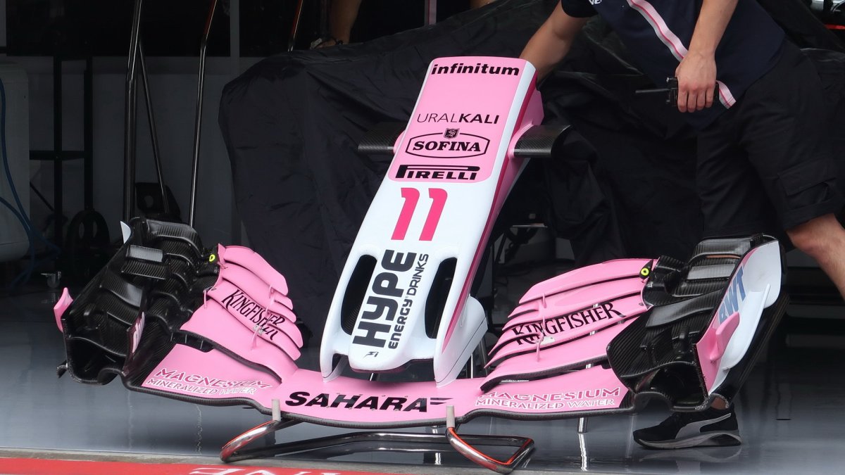 Detail předního křídla vozu Force India v Rakousku