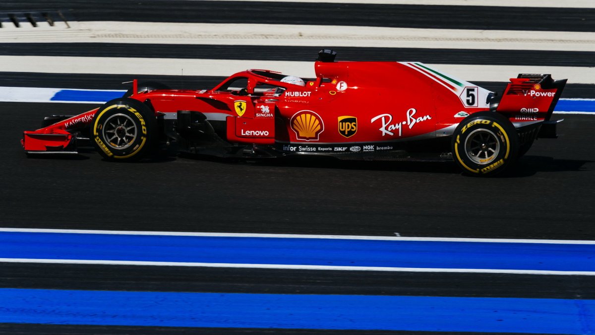 Sebastian Vettel v závodě ve Francii