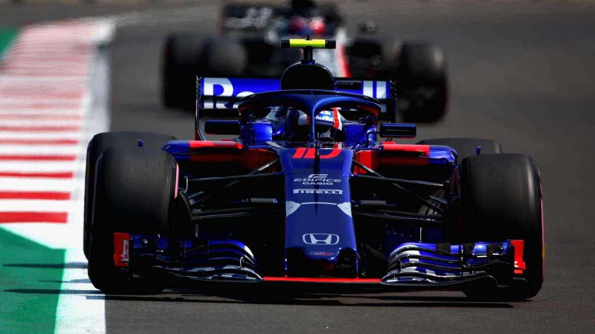 Pierre Gasly v tréninku v Mexiku