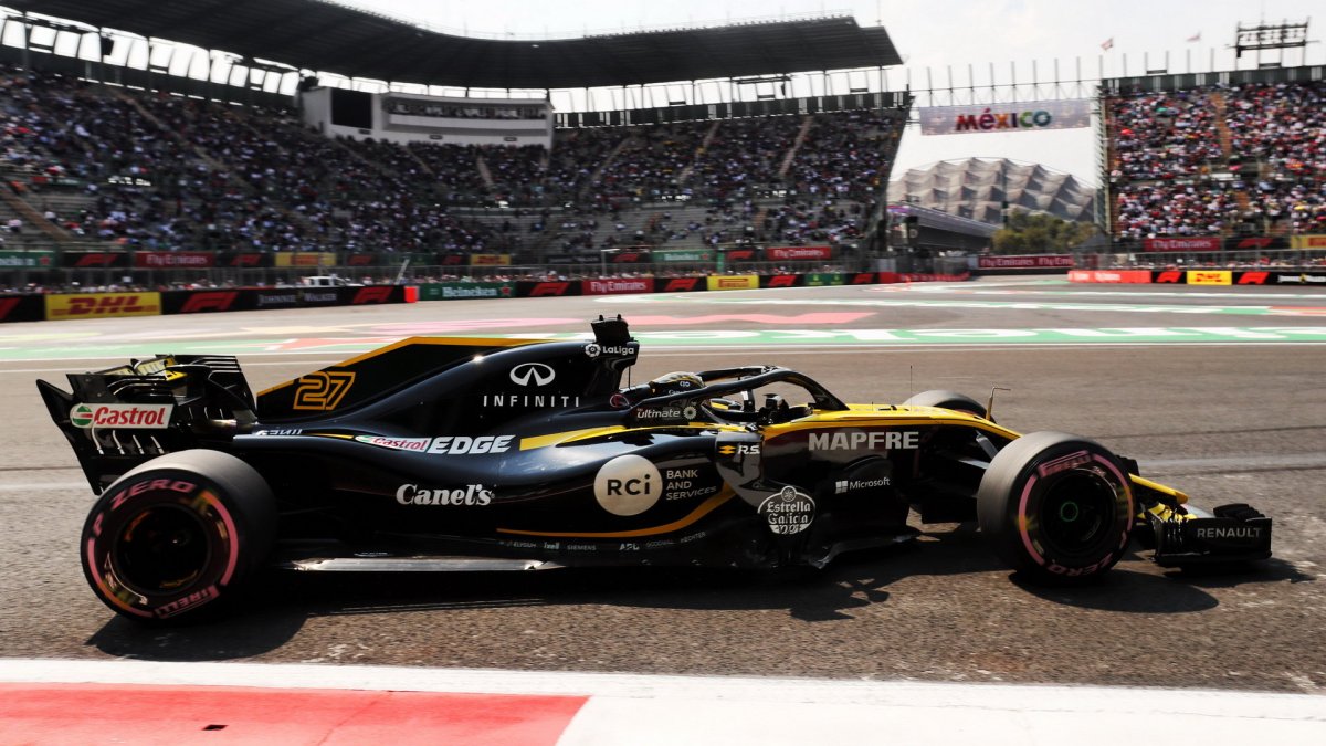 Nico Hülkenberg v tréninku v Mexiku