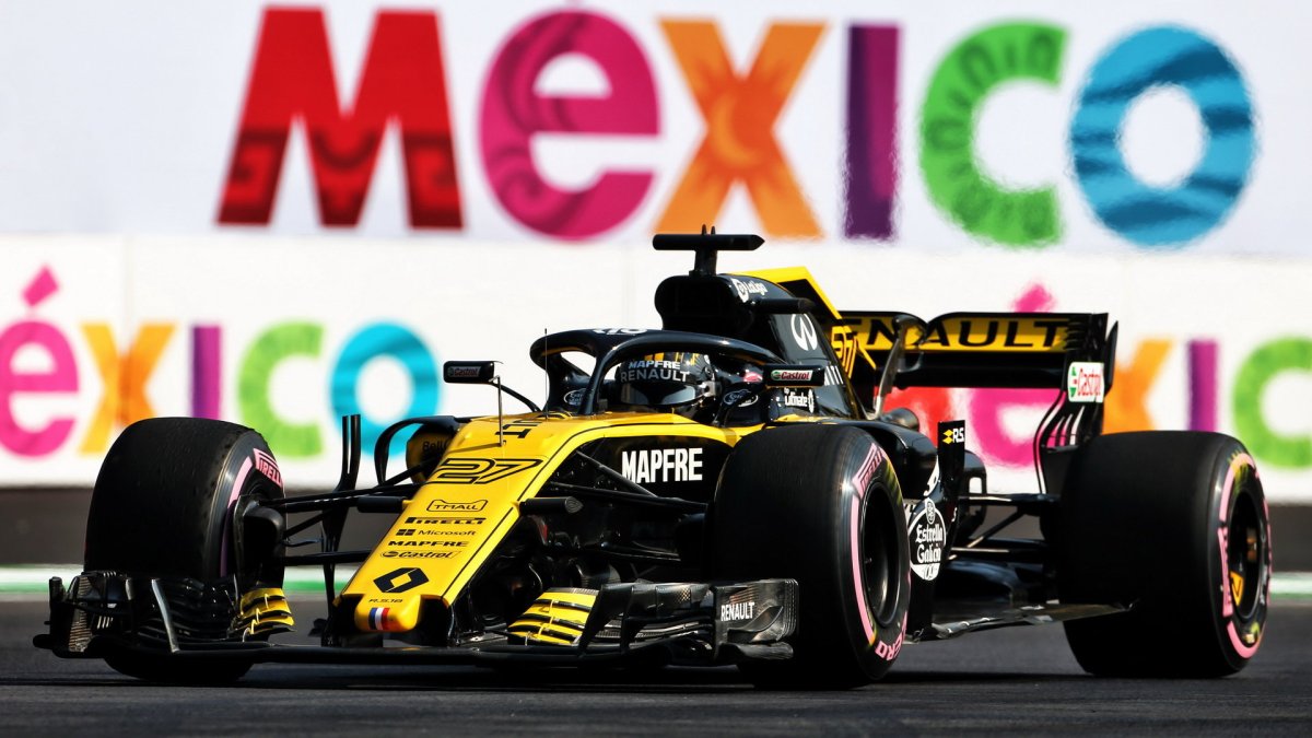 Nico Hülkenberg v tréninku v Mexiku