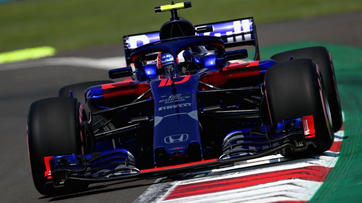 Pierre Gasly v tréninku v Mexiku