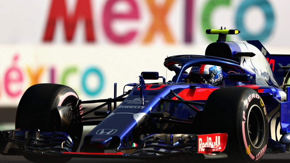 Pierre Gasly v tréninku v Mexiku