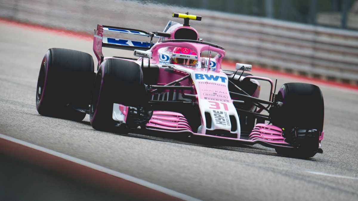 Esteban Ocon s DRS v kvalifikaci v Austinu