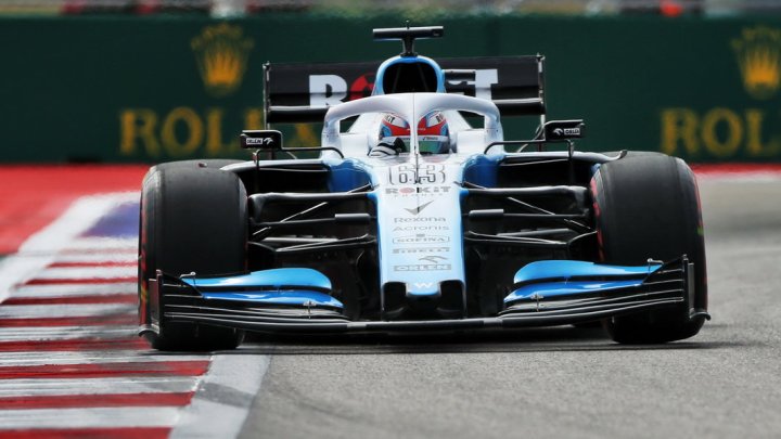 George Russell v tréninku v Soči