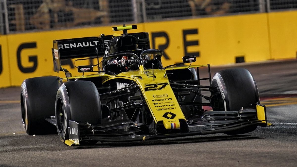 Nico Hülkenberg v závodě v Singapuru