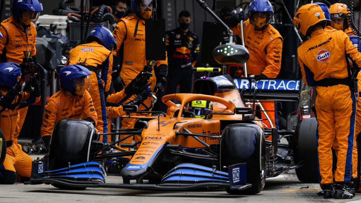 Lando Norris v závodě v Soči