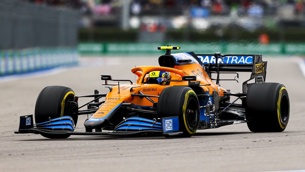 Lando Norris v závodě v Soči