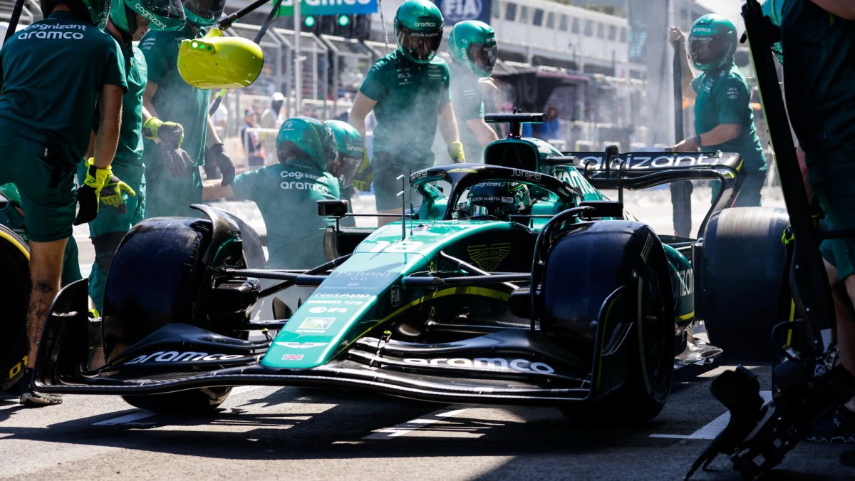 Lance Stroll v kvalifikaci v Ázerbájdžánu