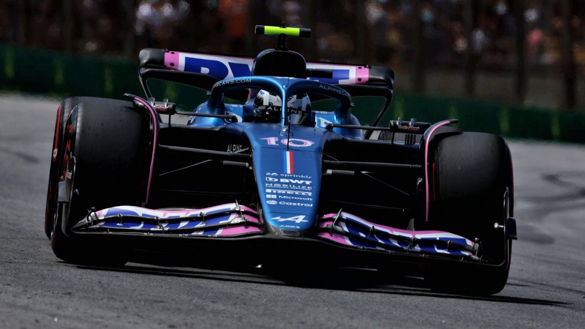 Pierre Gasly v závodě v Brazílii