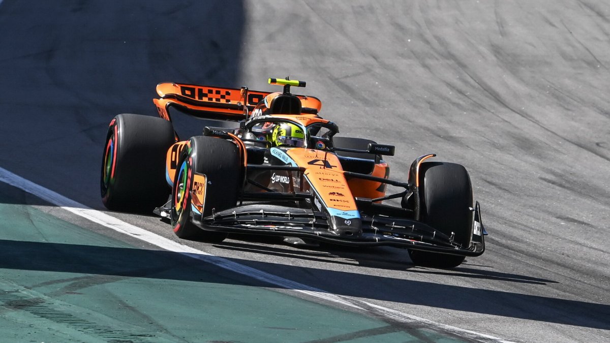 Lando Norris v závodě v Brazílii