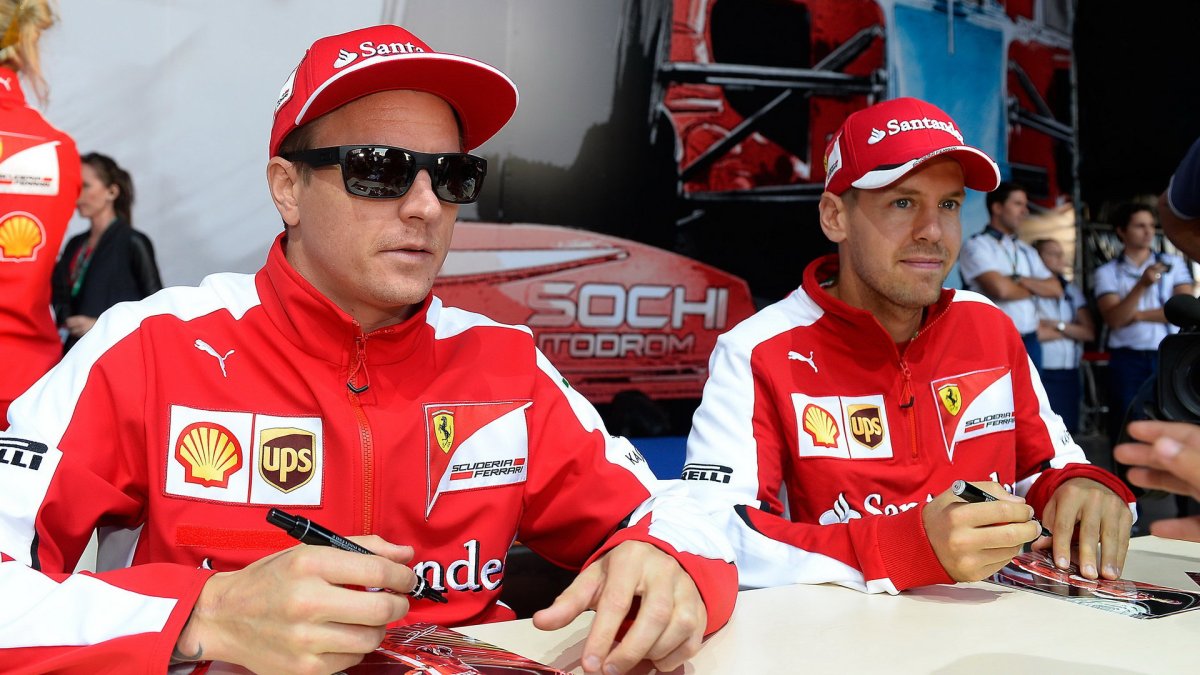 Kimi a Sebastian Vettel v Soči