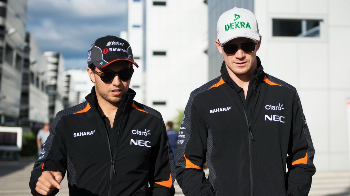 Sergio Pérez a Nico Hülkenberg v Soči