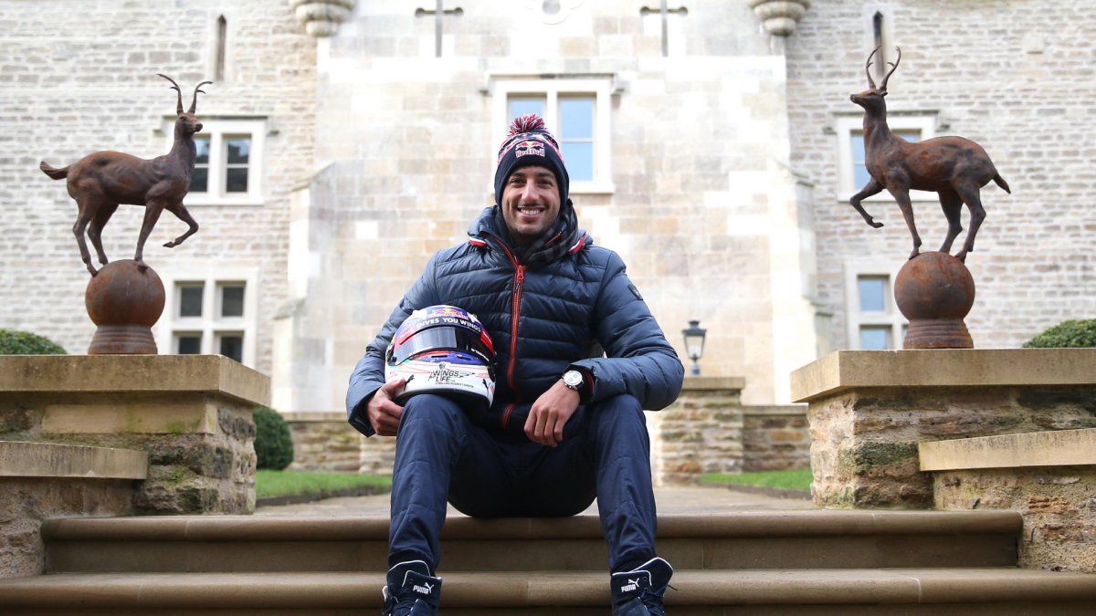 Daniel Ricciardo při roadshow v Anglii