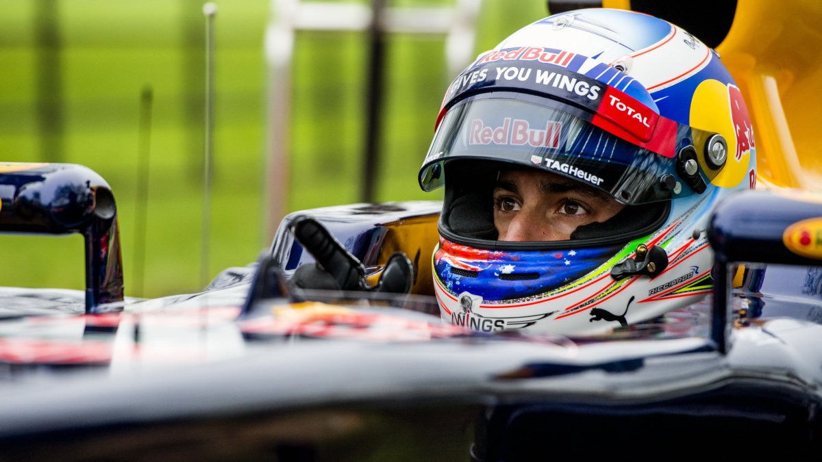 Daniel Ricciardo při roadshow v Anglii