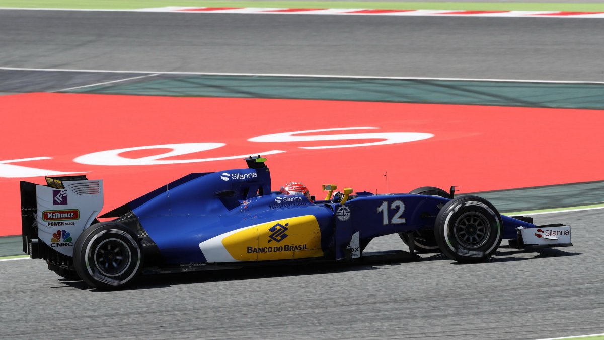 Felipe Nasr v závodě v Barceloně