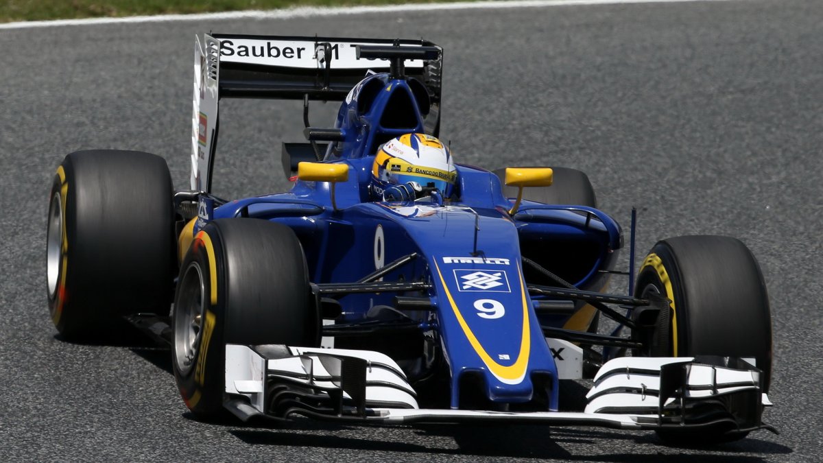 Marcus Ericsson při kvalifikaci v Barceloně