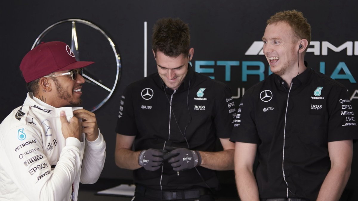 Lewis Hamilton v Barceloně