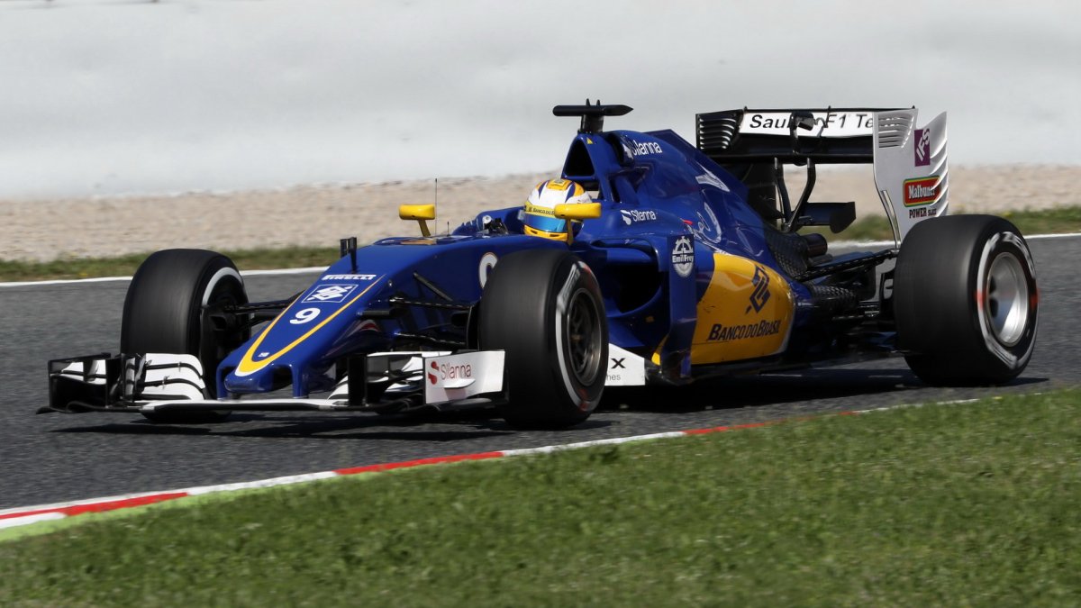 Marcus Ericsson při tréninku v Barceloně