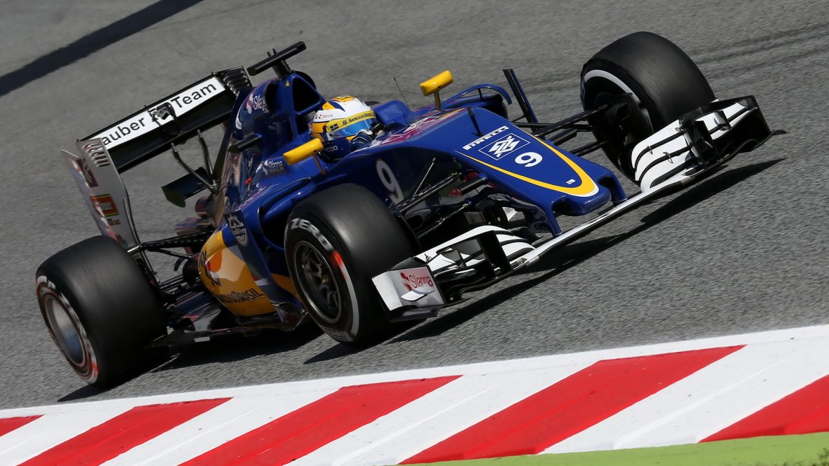 Marcus Ericsson při tréninku v Barceloně