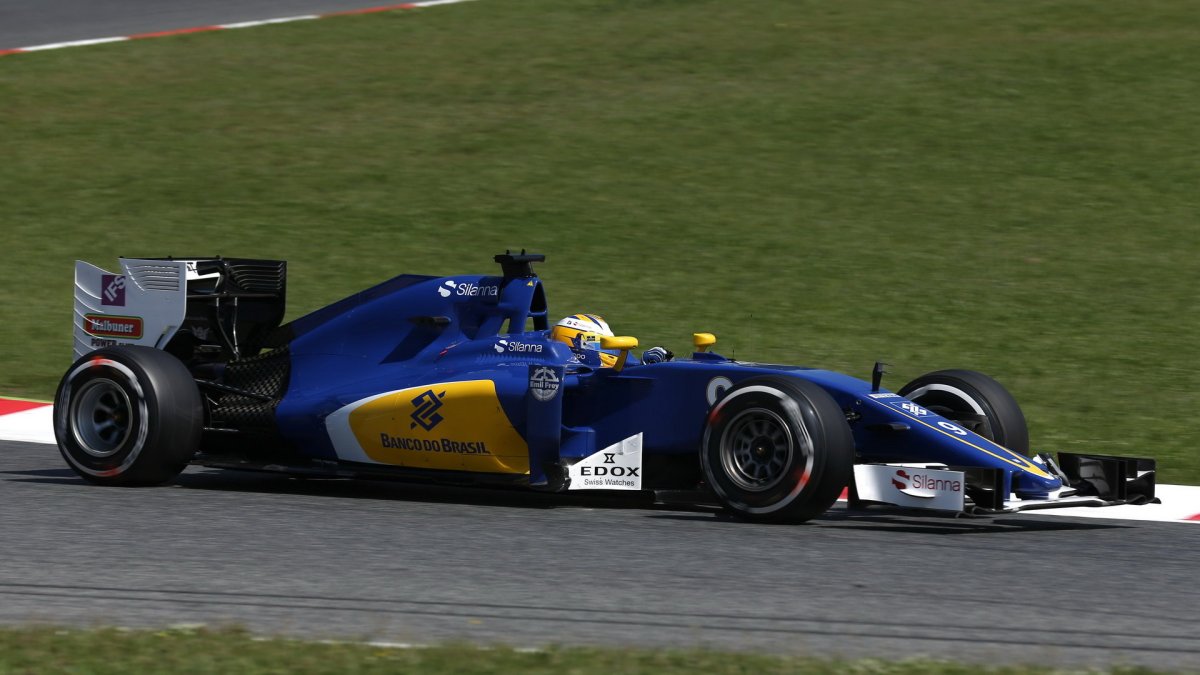 Marcus Ericsson při tréninku v Barceloně