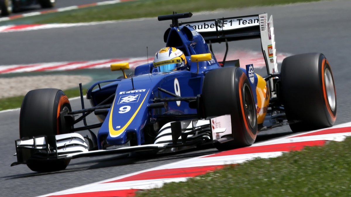 Marcus Ericsson při tréninku v Barceloně