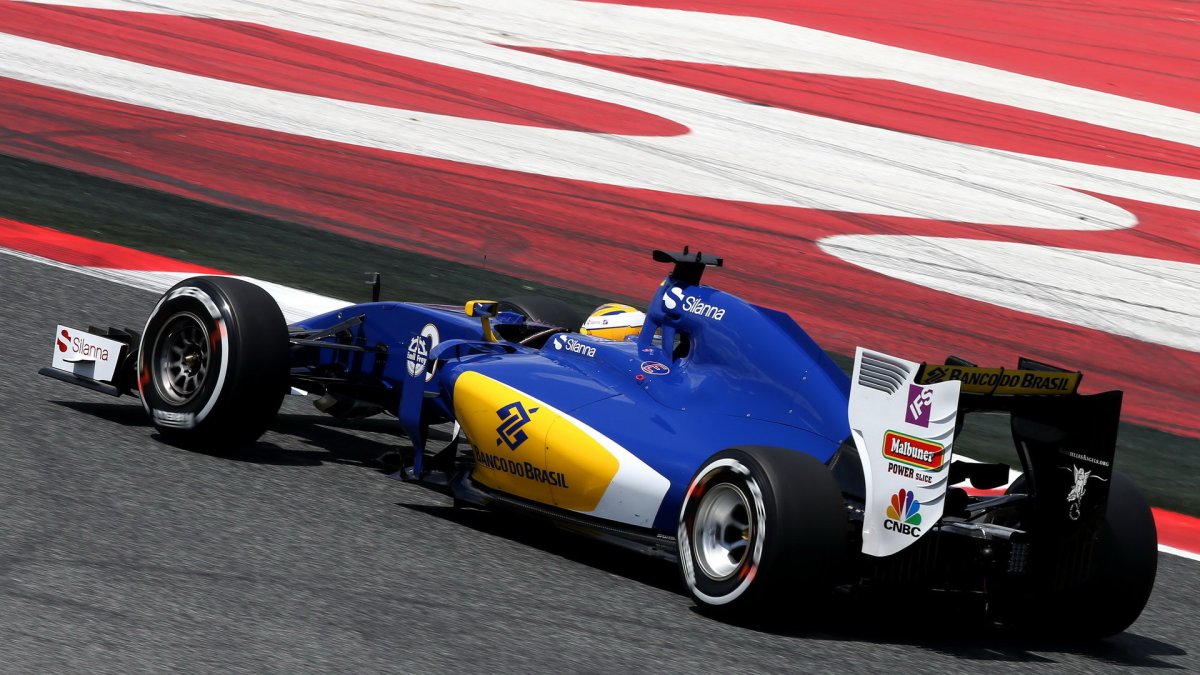 Marcus Ericsson při tréninku v Barceloně