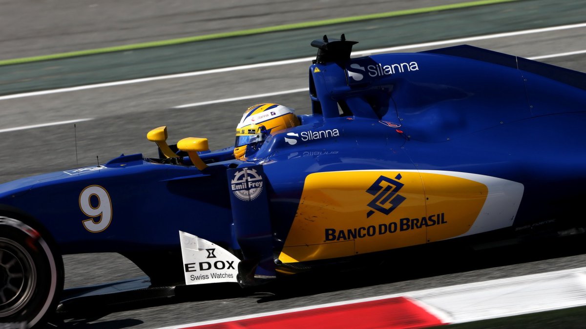 Marcus Ericsson při tréninku v Barceloně