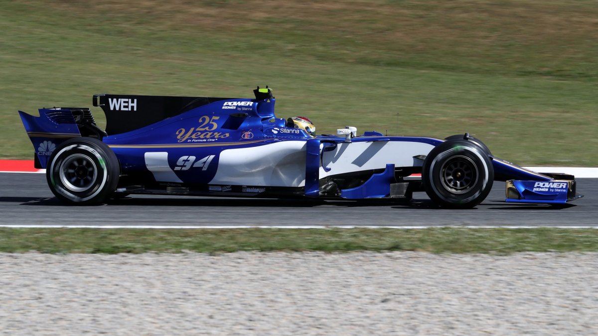 Pascal Wehrlein při tréninku v Barceloně