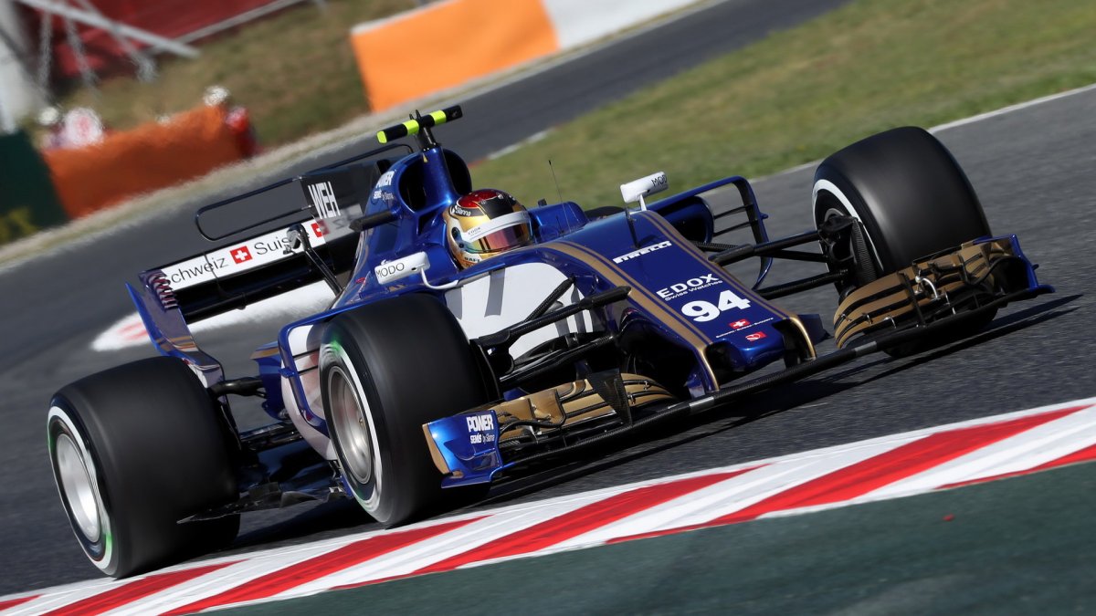 Pascal Wehrlein při tréninku v Barceloně