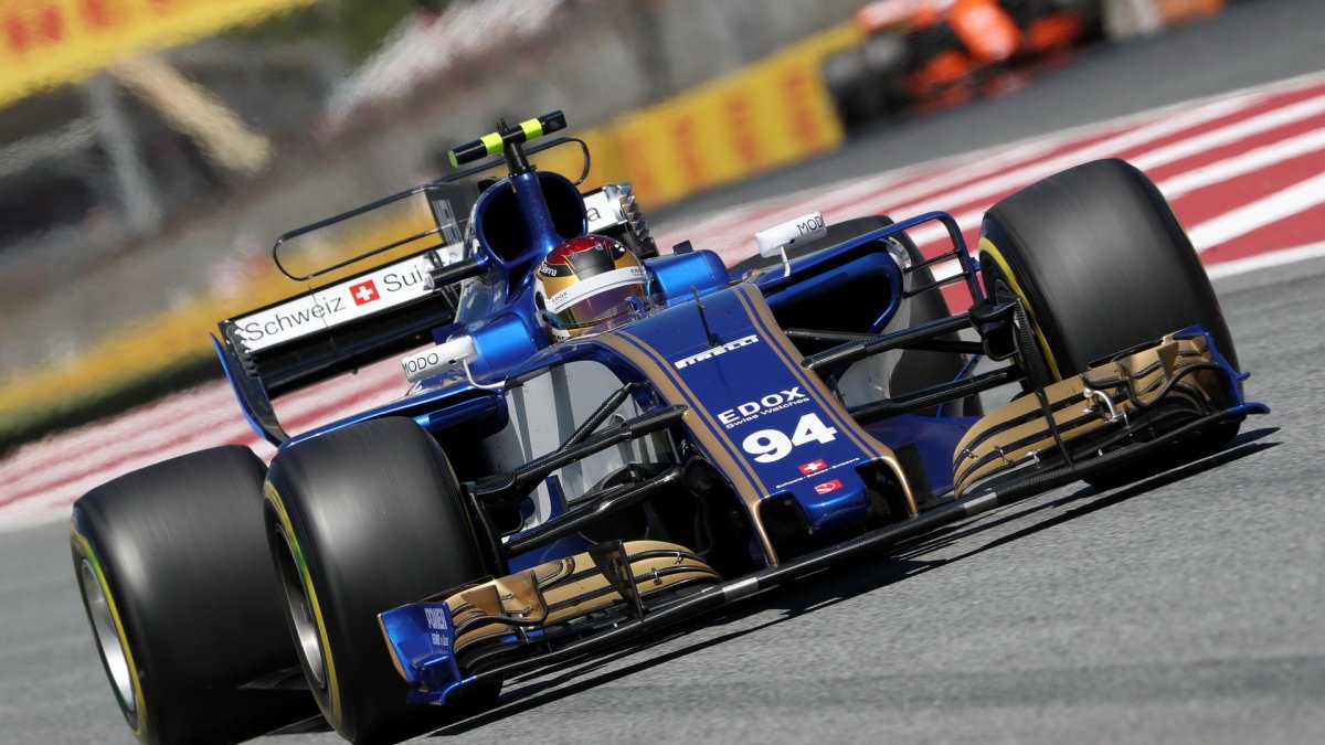 Pascal Wehrlein při tréninku v Barceloně